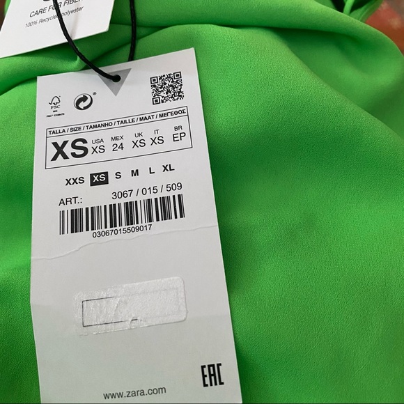 NWT Zara neon green Halter Top sleeveless - Picture 7 of 7